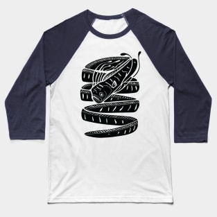 Oarfish - black Baseball T-Shirt